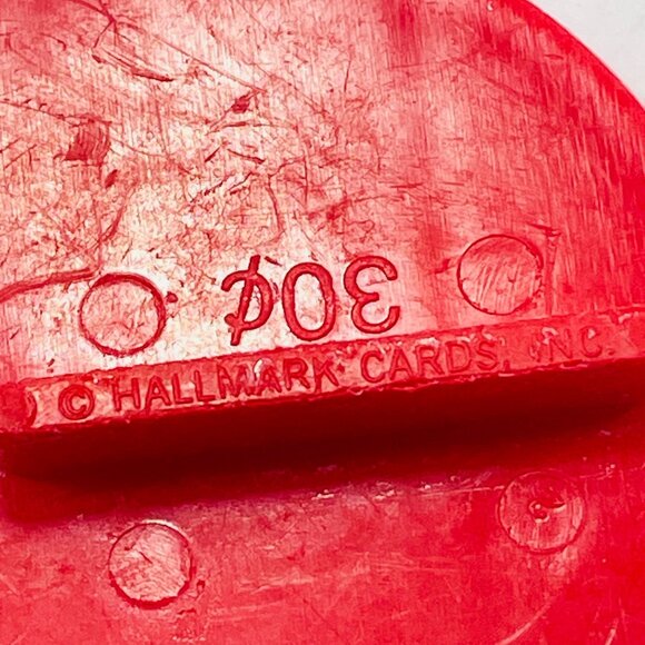 Vintage Hallmark Red Christmas Ornament Cookie Cutter Imprint - Picture 3 of 4